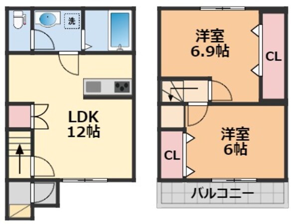 エニシア北条　Ａ・Ｂ棟の物件間取画像